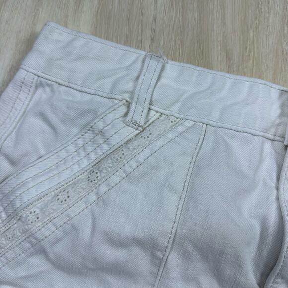 Free People White Sweet Surrender High Rise Denim Shorts Size 28 Casual Summer - Picture 2 of 11